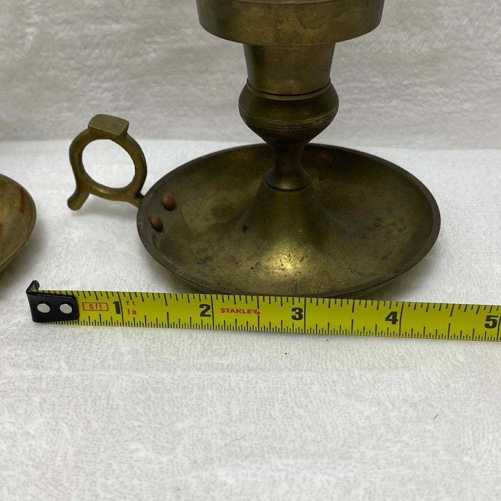 Vintage Brass Candlestick Holder Ornate‎ Small Taper Candle Holder Dinner Table